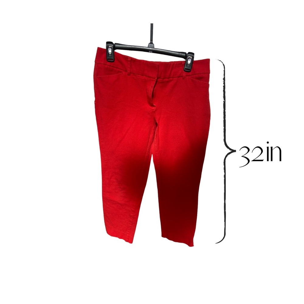 Red Cropped Pant New York And Company Size 8 7th Avenue
